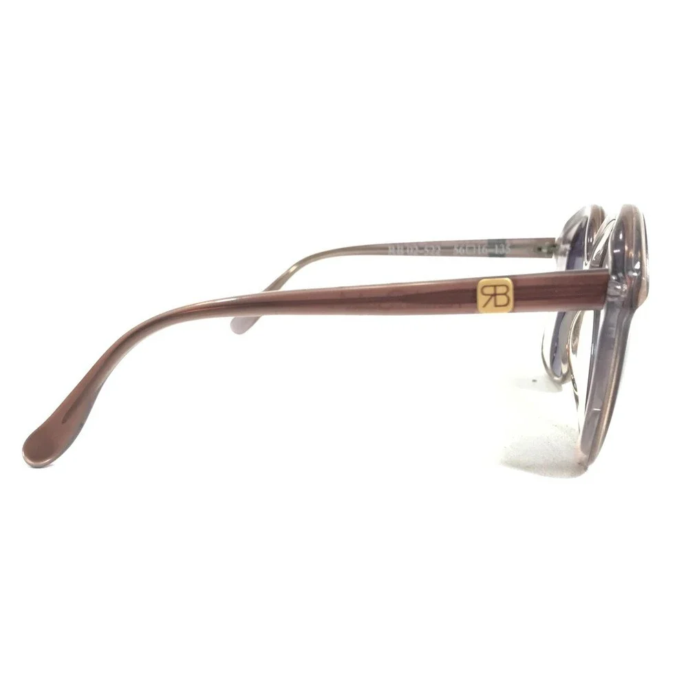 Vintage Renato Balestra Sunglasses RB02-522 Clear Brown Frames with Blue Lenses